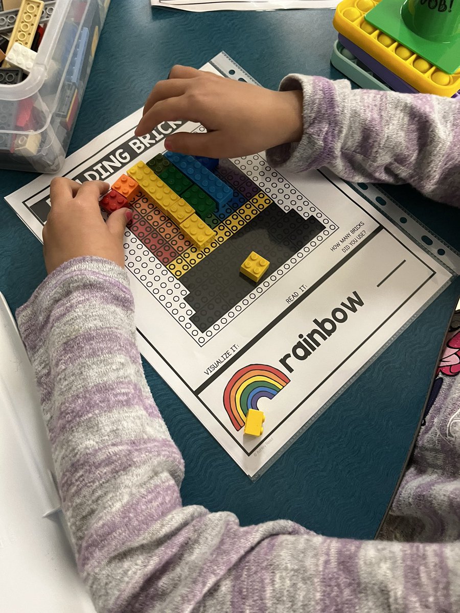 AHuskyste's tweet photo. Lots of luck in kinder STEM today!! Engineers at work constructing , counting and sharing there designs and the amount of legos they used! #stpatricksday #adayearly #kindersrock #kinderscan @HillsideES @media_hillside @pta_hillside #kinderSTEM https://t.co/vrgo7CxwEv