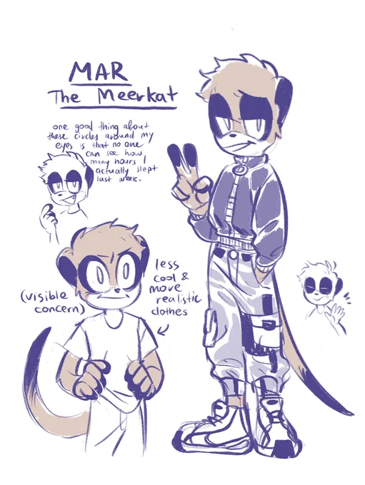 in 2019-2020 I made myself a sonicsona and I still rly love this design lol I'm a meerkat! MARkat, if u will LOL 