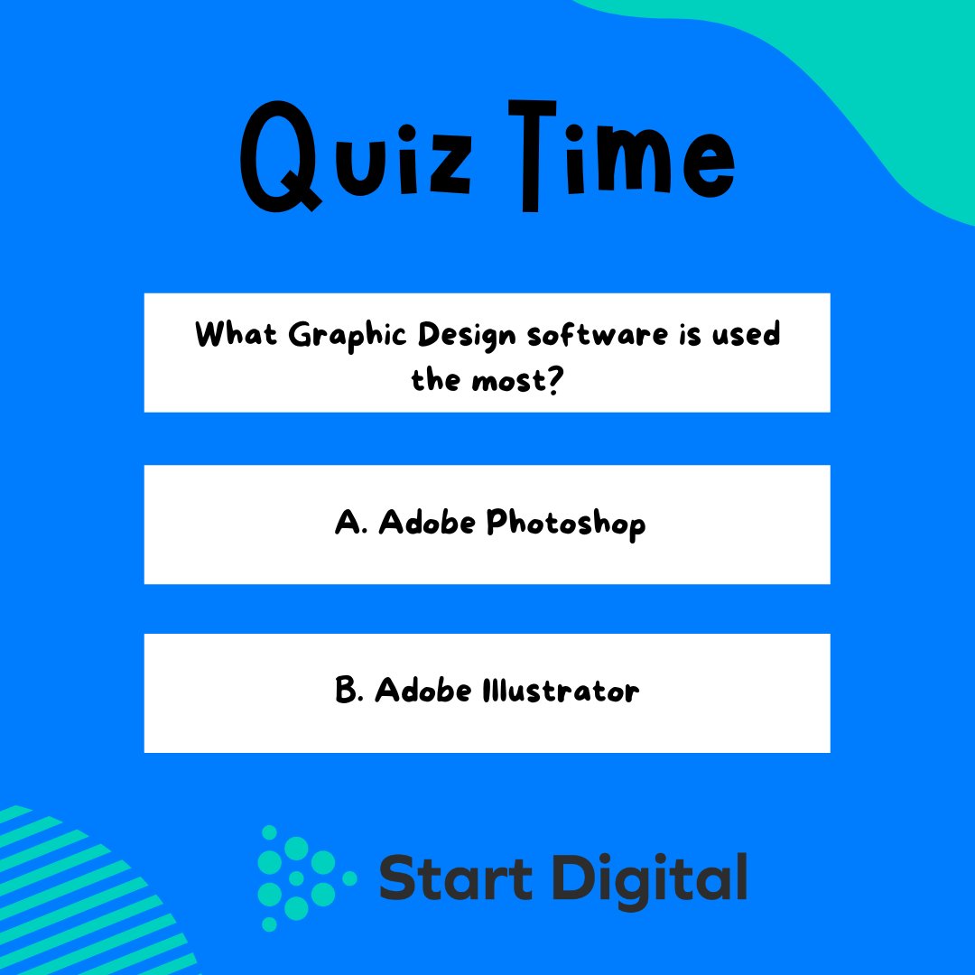 Start_Digital01's tweet photo. Do you know what graphic design software is most popular? Check out our course over at https://t.co/Q29Y24Njcx

#Social #SocialMedia #media #logo #design #graphicdesign #post #marketing #digital #digitalmarketing #Logo #Designer #Designers #Logos #Socialmediamarketing https://t.co/rRpTndwVl3