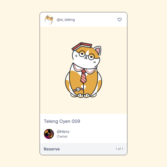 🟠 #OYEN_TELENG
Saya budak baru bermeow, kalau salah <a href="/Kiipsy_/">Kiips</a> tolong ᵖᵃᵗ ᵐʸ ʰᵉᵃᵈ. Can't wait to explore on this journey together! Thank you so much for adopting me and Puteh ~ ✨
 (₌ ꈍᆽꈍ₌)🧡