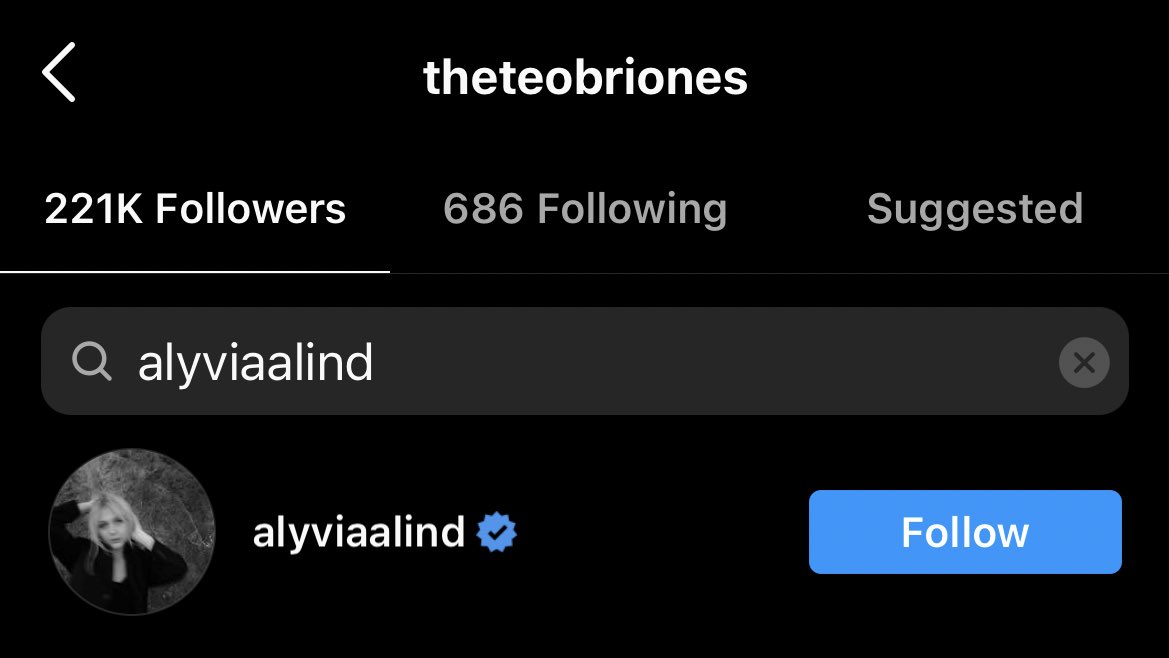 TeoUpdated's tweet photo. ❔| Teo unfollowed Alyvia, but Alyvia id still following him on Instagram. https://t.co/FUURods4P2