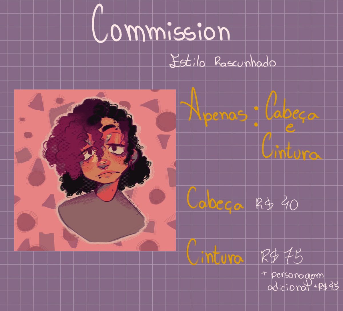 AzedaCherry's tweet photo. COMMISSIONS ABERTAS!!✨✨

Dúvidas?? Chama na DM

Ps: Estilo rascunhado é mais simples e com poucos detalhes https://t.co/3ASu6lom7R