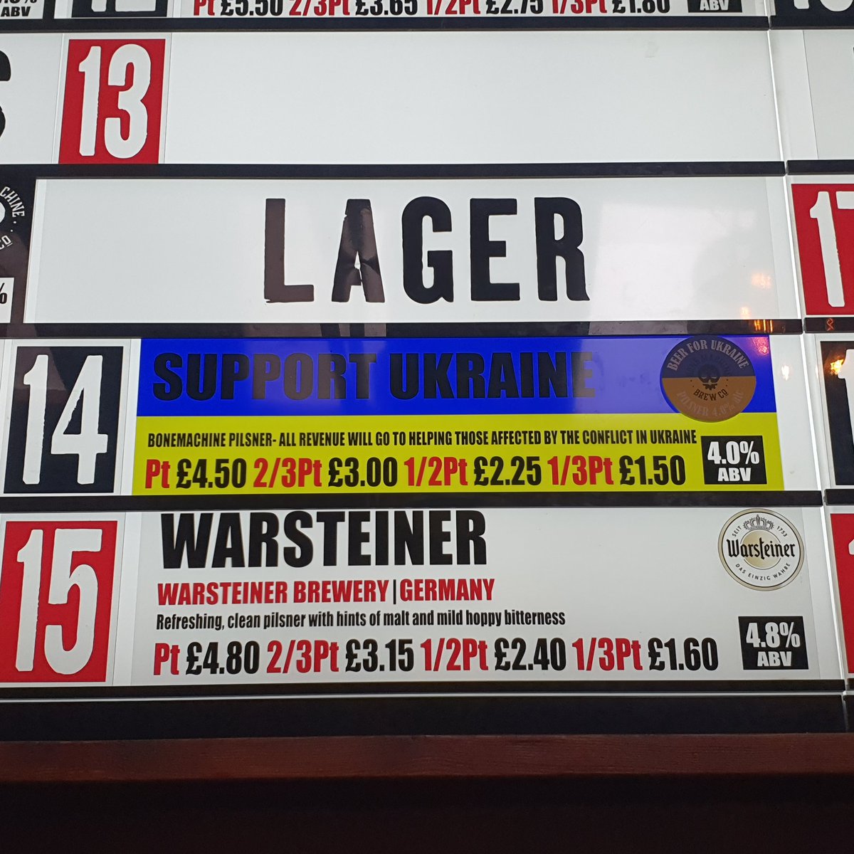 taphousehull's tweet photo. Raise a glass for Ukraine. All proceeds from this @bonemachinebrew will go towards helping those affected by the conflict. @mrndigiprint

#istandwithukraine #notowar #ChooseLove https://t.co/xJe62dnY2s