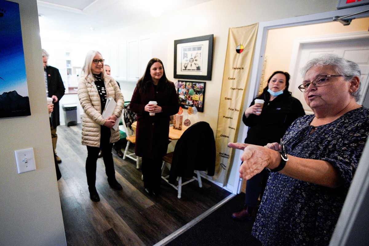 PattyHajdu's tweet photo. Patsy has done an amazing job with her team at the Under One Sky Friendship Centre in Fredericton.

Thank you for sharing your inspiring vision and expansion plans with Jenica and I that will benefit Wolastoqey families and the entire community. https://t.co/GsLbTvIuRi