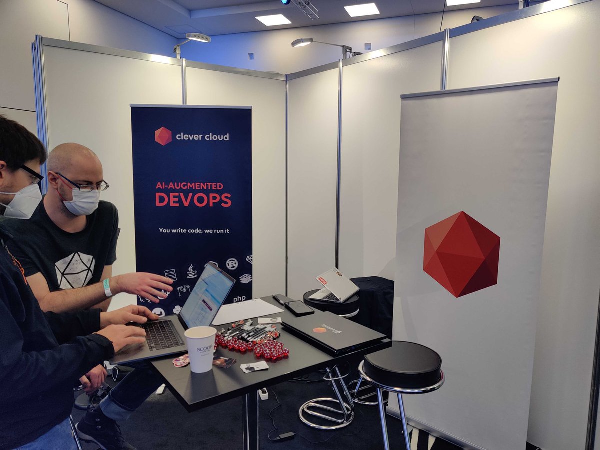 clever_cloud's tweet photo. 🤸♂️ Day 2 at #JavaLand2022 for @VictorBallu and @EmmanuelBosquet!
😎 Showing Clever Cloud demos https://t.co/IPAMfQrrOD