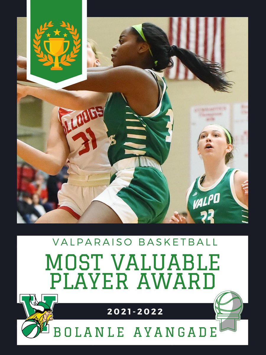 Congratulations to Bolanle Ayangade for winning the Most Valuable Player Award for the season. <a href="/ValpoLife/">Valpo.Life</a> <a href="/AthleticsValpo/">Valparaiso Athletics</a> <a href="/ValpoHS411/">Viking Info</a> <a href="/Valpo_Schools/">Valparaiso Community Schools</a>