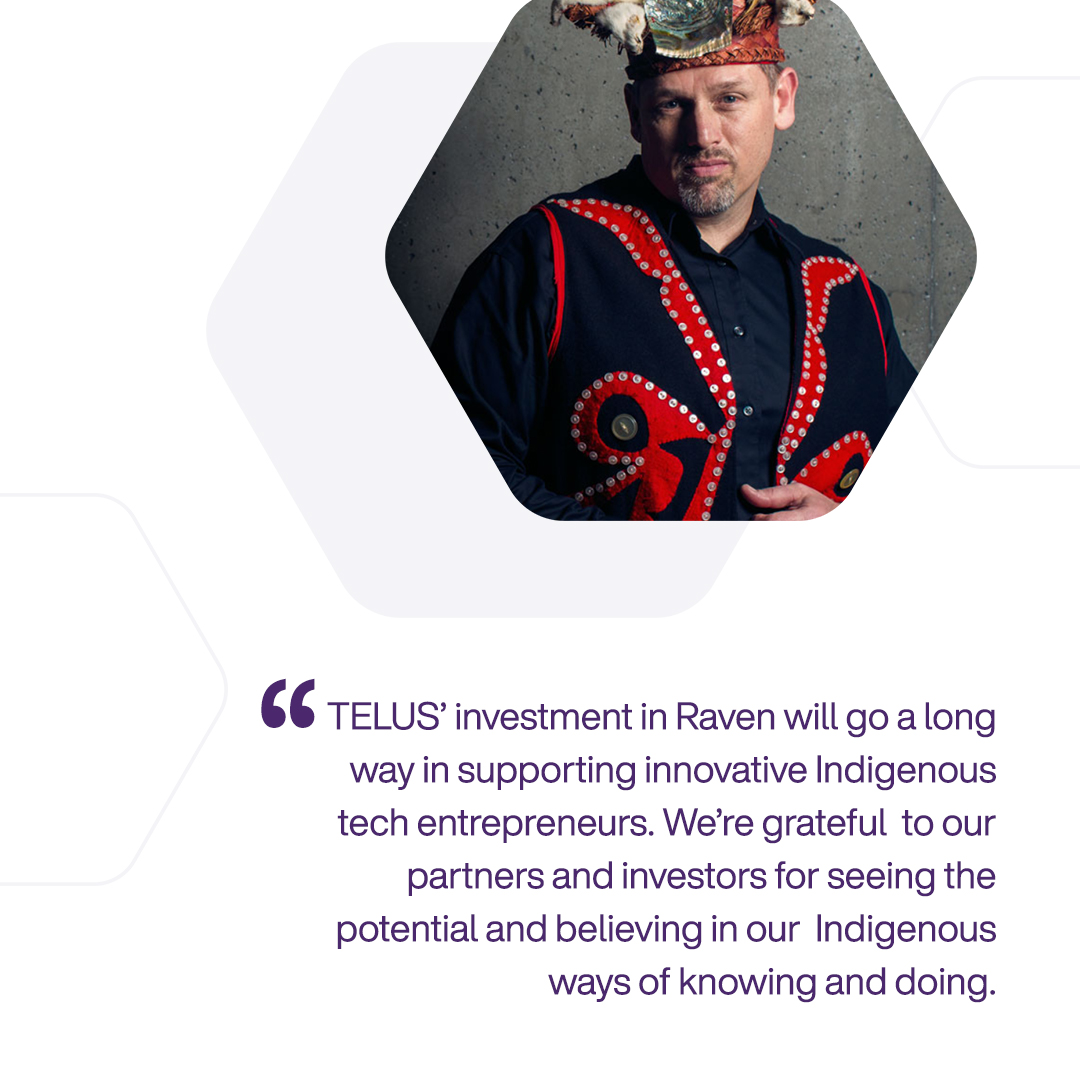 TELUS's tweet photo. “We partner with innovative Indigenous entrepreneurs to increase their chance of success." - @PaulLacerte, Managing Partner of @Raven_Capital. The TELUS #PollinatorFund for Good investee supports Indigenous tech entrepreneurs. https://t.co/tuI4a9pZ7C. https://t.co/n9jNAezZyr