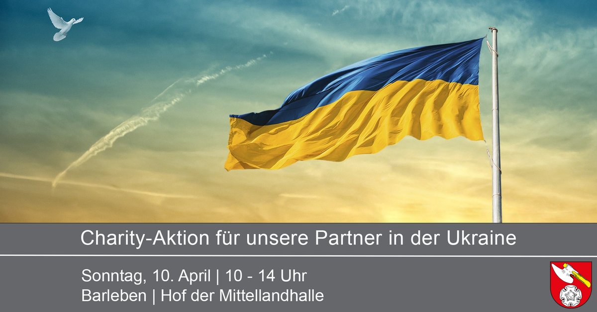 GemBarleben's tweet photo. @GemBarleben veranstaltet Charity-Aktion für Partner in #Ukraine. Grillwurst und Getränke für je 3 Euro (+X) Spende. Erlös fließt nach #Shyroke (Ukraine). Kommt vorbei, 10.04., 10-14 Uhr, Hof der #Mittellandhalle in Barleben. https://t.co/dkFUwhg4MB