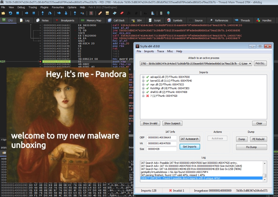 New blog post detailing the unpacking of #Pandora #Ransomware and similarities with Rook Ransomware. dissectingmalwa.re/blog/pandora/