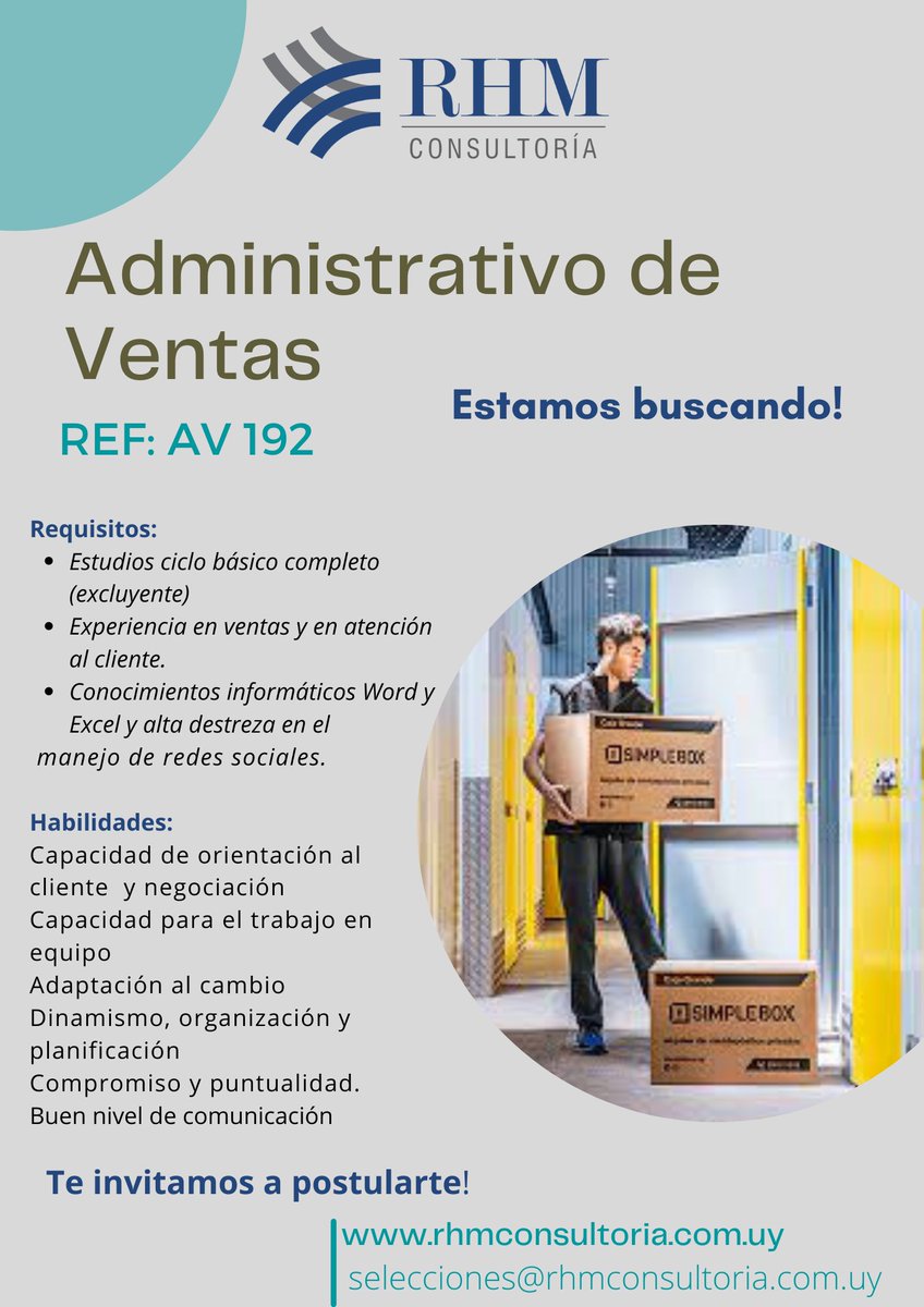 CoachingRhm's tweet photo. Administrativo Ventas Con Perfil Comercial | AV192 en Ciudad Vieja - 345508520 | Jobomas... https://t.co/ZuwisS7wwm #jobomas via @jobomas https://t.co/RDqBxWnDiP