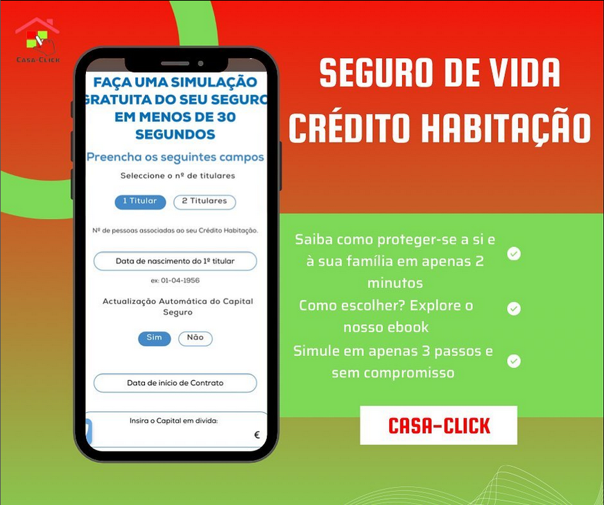 CasaClick3's tweet image. Simule já o seu seguro de vida crédito habitação através do link: mediador-realvidaseguros.pt/medientroncame…