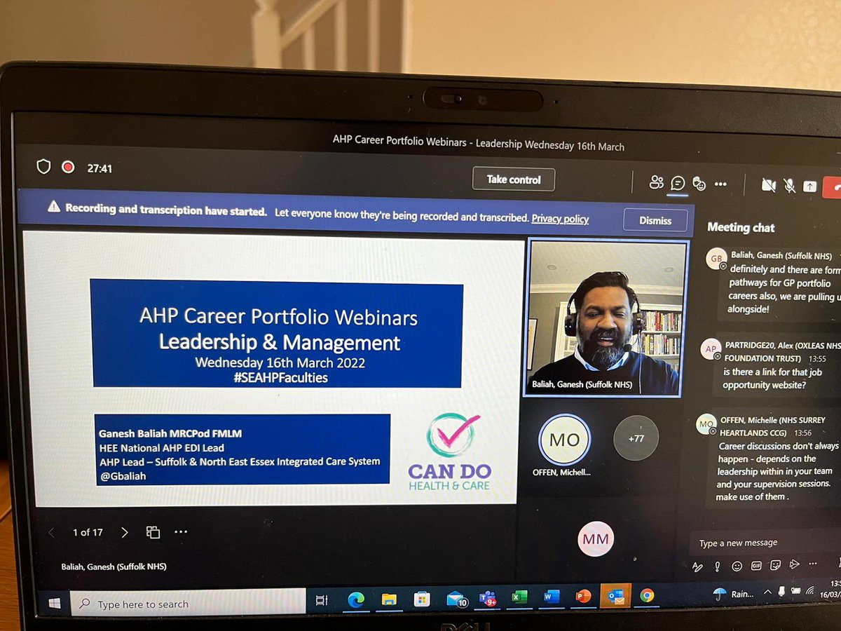 Thank you Lucy Locks and @GBaliah for sharing your careers on the AHP career webinar. #findyourAHPpath #AHPs
