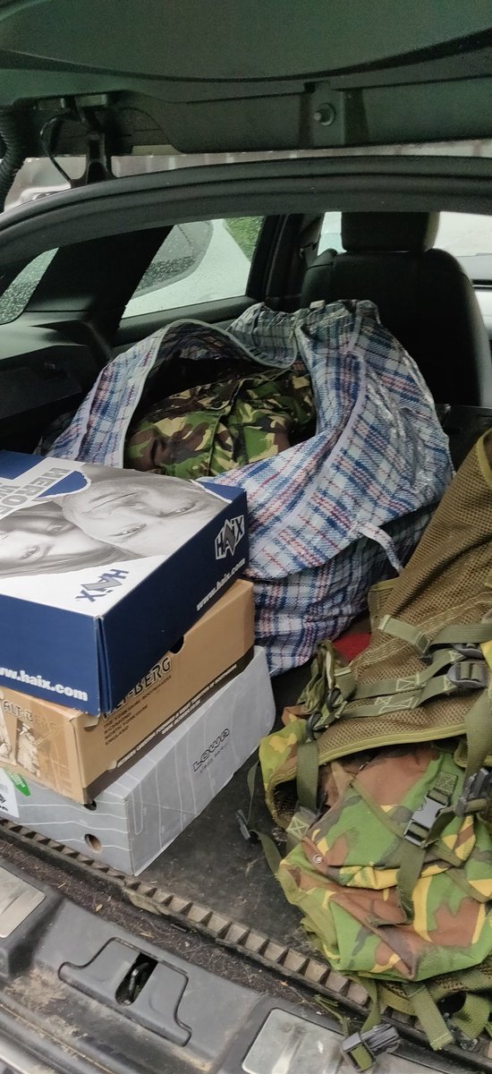 All the old green kit off to a collection centre. Here's hoping it's of some use. 🇺🇦