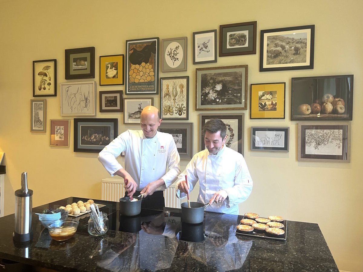 Delighted to see the finished gallery wall project we created with <a href="/swintonestate/">Swinton Estate</a> 
We hope it provides the perfect backdrop for many cookery masterclasses with chefs Marc and Luke 👨‍🍳 
#swintonestate #swintonpark #gallerywall #cookeryschool #visitnorthyorkshire