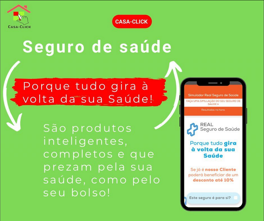 CasaClick3's tweet image. Faça uma simulação do seu seguro de saúde! Em apenas 2 minutos fica a saber como proteger-se a si e à sua família! Pode fazê-lo através do seguinte link: mediador-realvidaseguros.pt/medientroncame…