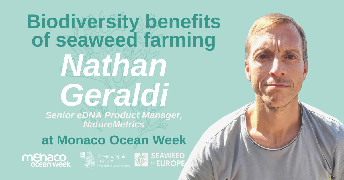 Do offshore kelp farms enhance #biodiversity? On 24 March, Dr Nathan Geraldi presents <a href="/NatureMetrics/">NatureMetrics</a>' work to quantify biodiversity using multiple novel techniques, including environmental DNA. Join us live at #MOW2022 bit.ly/Monaco2022 or online oceano.org/live-seaweed-d…