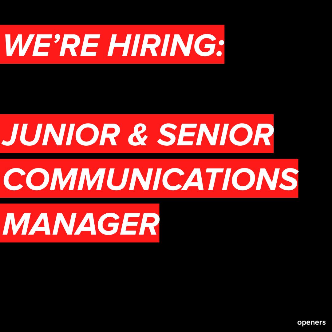 🌱Openers is growing!🌱 

And we are on the hunt 🔎 ... for some excellent talent to join our team.
Fancy being our newest crew member? Or know someone who could be? We're offering cash💰 incentives for successful hires.
Apply today: lnkd.in/edqmqVCY