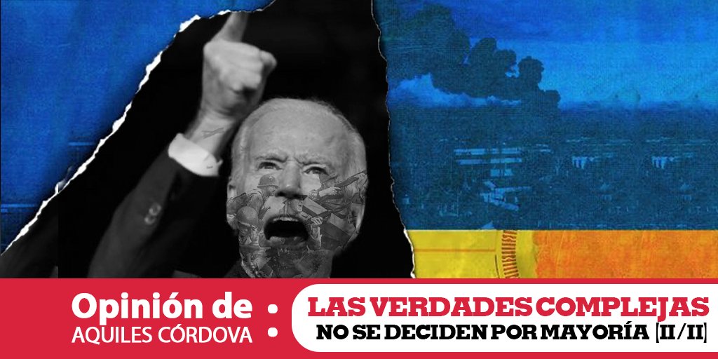 AquilesCordova's tweet image. Buenos días. Te invito a leer mi #Opinión semanal: Las verdades complejas no se deciden por mayoría.&quot;(...) todo juicio conclusivo exige un previo análisis, riguroso y objetivo; de lo contrario se incurre en un prejuicio, en un acto arbitrario y caprichoso&quot; bit.ly/3iewPrr