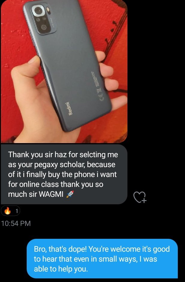 hazgld's tweet photo. One of my scholars, sent me a DM. I'm so grateful that I was able to help even in small ways. https://t.co/2kJESzvUW1