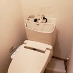 地震の影響…？!トイレのタンクが折れてしまう…