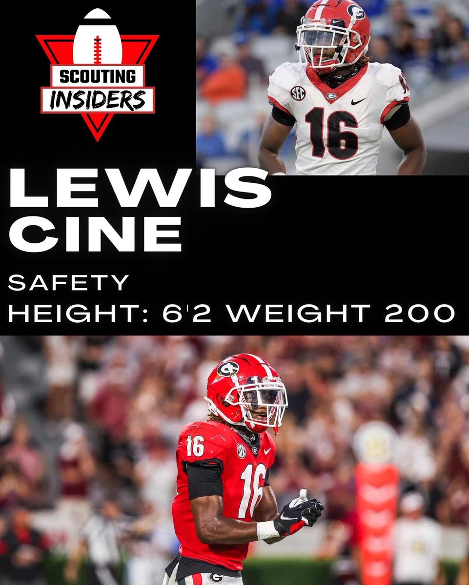 S_Insiders's tweet photo. 2022 NFL Draft Scouting Report: Lewis Cine, Safety from Georgia
#NCAA #ncaafootball #collegefootball #college #football #CFB #sports #NFL #NFLDraft #nflmemes #nflfootball #nflnews #nflsunday #nflhighlights #nflupdates #NBA #MLB #georgiafootball #ugafootball #georgiabulldogs https://t.co/oTCAOHQurB