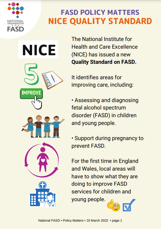 NationalFASD's tweet photo. (1/2) As well as our blog and statement published this morning, we have more information about the groundbreaking new @NICEComms Quality Standard on #FASD at the link below, including this easy-access summary!
Click here: https://t.co/4NbvstnqGu
#NationalFASD #NICEQSFASD https://t.co/FWXYDWbf3m