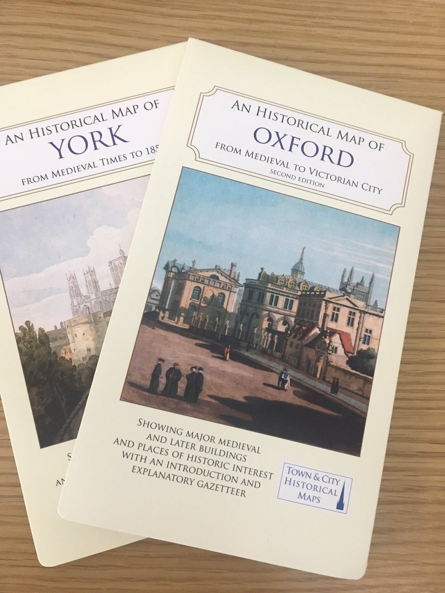 On #OnePlaceWednesday, I’m looking forward to watching a @BALH online event, Mapping Medieval Oxford presented by Julian Munby. The #HistoricTownsTrust maps ordered after last week’s event reached my #localbookshop just in time. Fascinating detail & rather thrilling, YES, really.