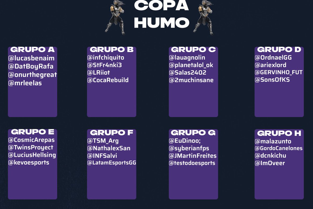 fdnewsok's tweet photo. Comienza la primera edición de la #COPAHUMO💨 y ya se definieron los 8 grupos. https://t.co/ysAnslVTcw