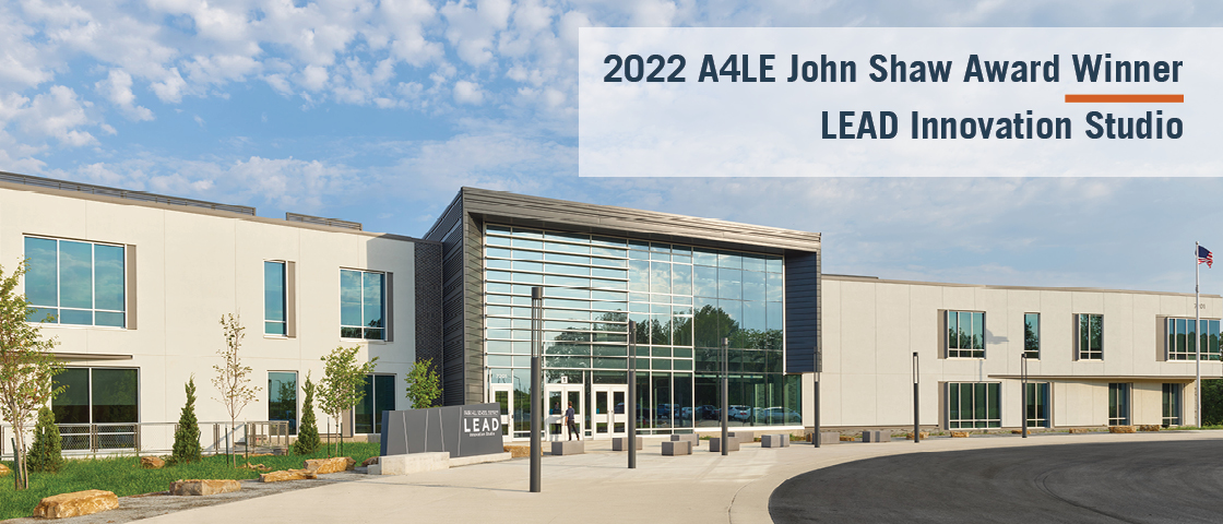 For the second year in a row, Hollis + Miller has won the <a href="/A4LE2/">@a4le2</a> John Shaw Award with the <a href="/ParkHillSchools/">Park Hill Schools</a> District! The LEAD Innovation Studio immerses students in project-based learning, supporting unconventional ways of learning. #wedesignthefuture 

ow.ly/x3gy50IiGel