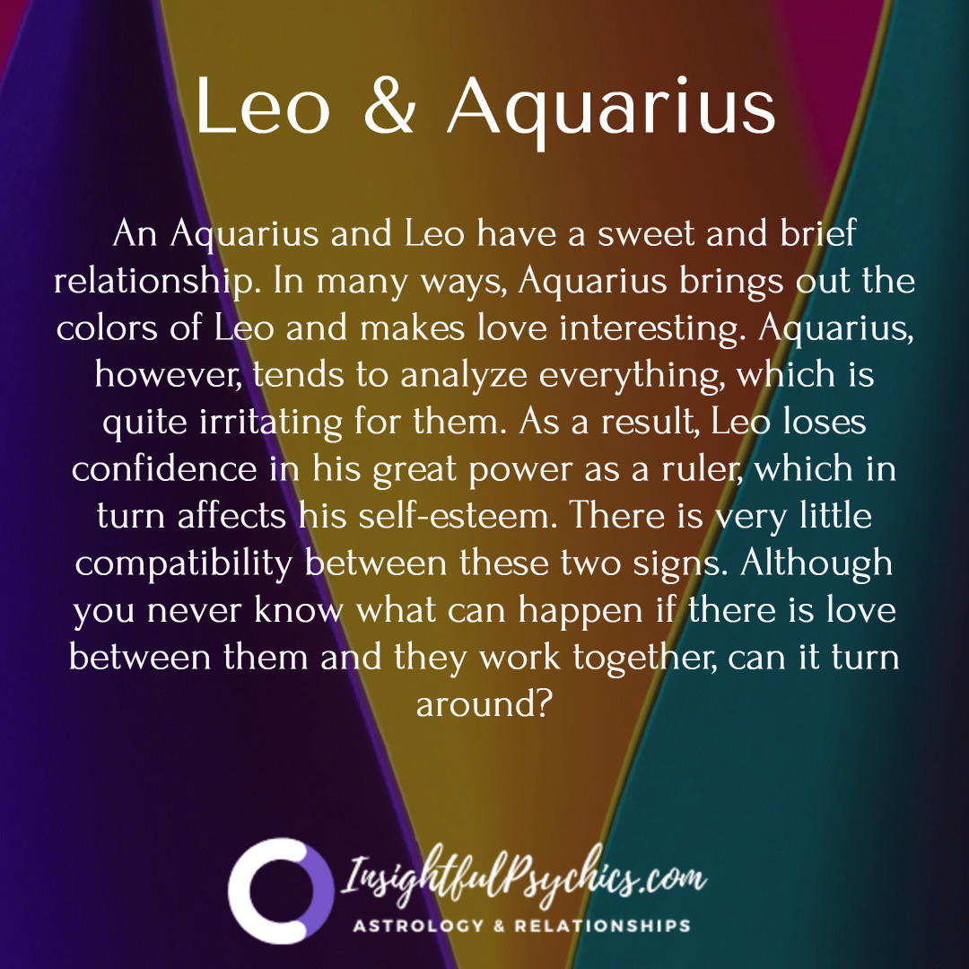 insightful_Psy's tweet photo. An Aquarius and Leo have a sweet and brief relationship. In many ways, Aquarius brings out the colors of Leo and makes love interesting.
#aquariuscompatibility #aquariusleo #aquariusandleo #leocompatibility #leo #aquarius #leoaquarius #leoandaquarius #leofacts #aquariusfacts https://t.co/CKS6Tpq74G