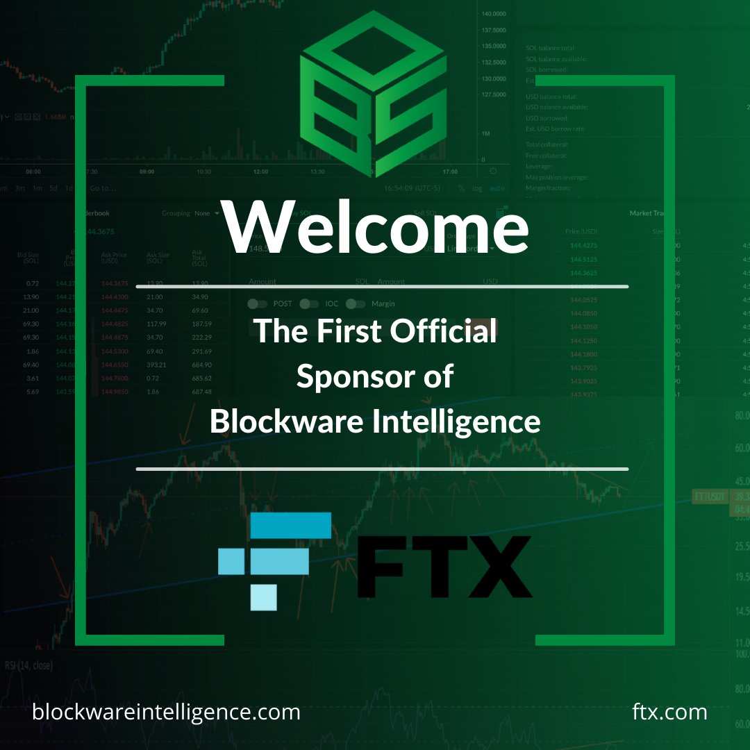 Blockware's tweet photo. We are proud to announce @FTX_Official as our first official sponsor! We could not have asked for a better first sponsor of the 🚀, keep a look out for collaborations amongst our companies! https://t.co/Ha2WEyiT1C