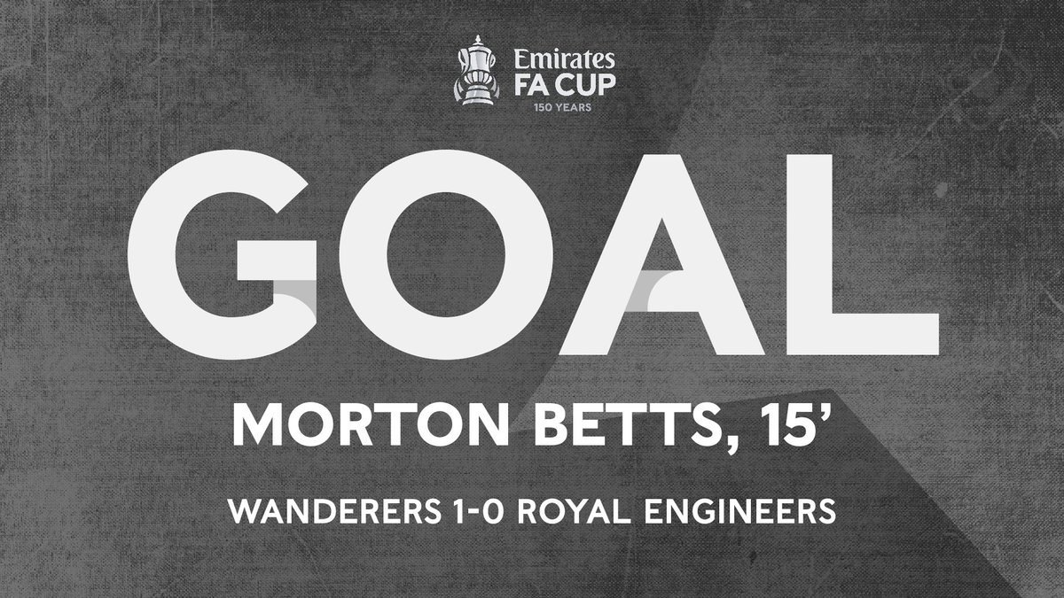 EmiratesFACup's tweet photo. Morton Peto Betts opens the scoring!
The first ever FA Cup Final goal, scored from an acute angle - one that will be set in stone for eternity!
#150YearsOn #EmiratesFACup https://t.co/WAfxWY58YK