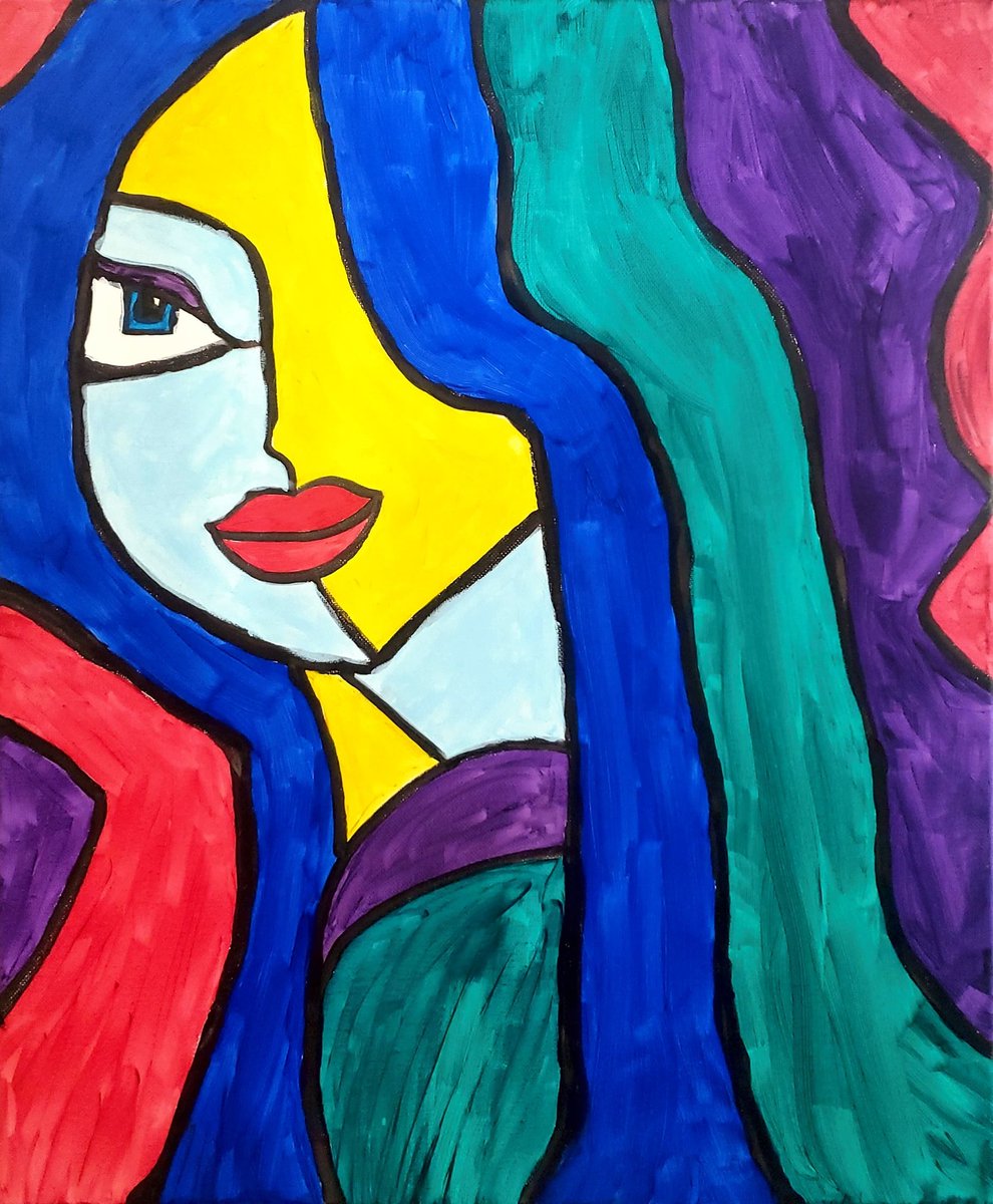HookedonZtv's tweet photo. So I like to try to follow painting tutorials and this is one of my paintings that came out of that. #painting #abstractart #smallstreamer #hookedonztv https://t.co/ovUYL7oyyZ