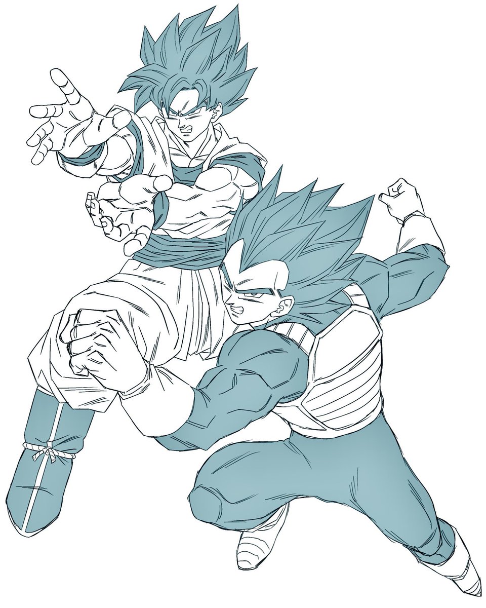 gamma_no_3's tweet photo. SSB Goku &amp; Vegeta
超サイヤ人ブルー　悟空とベジータ
#dragonball #dragonballsuper #ドラゴンボール https://t.co/2mFs18s4aP