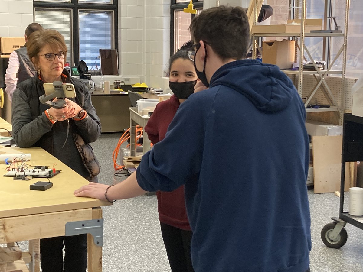 jsnhubbard's tweet photo. Final preparations underway for our @project_invent DEMO DAY X pitch this morning. Can't wait to see @PburgSchools jackets shine the light on how they are helping the nonverbal community! #accessforall #design4good #designthinking https://t.co/USdgiclBHK