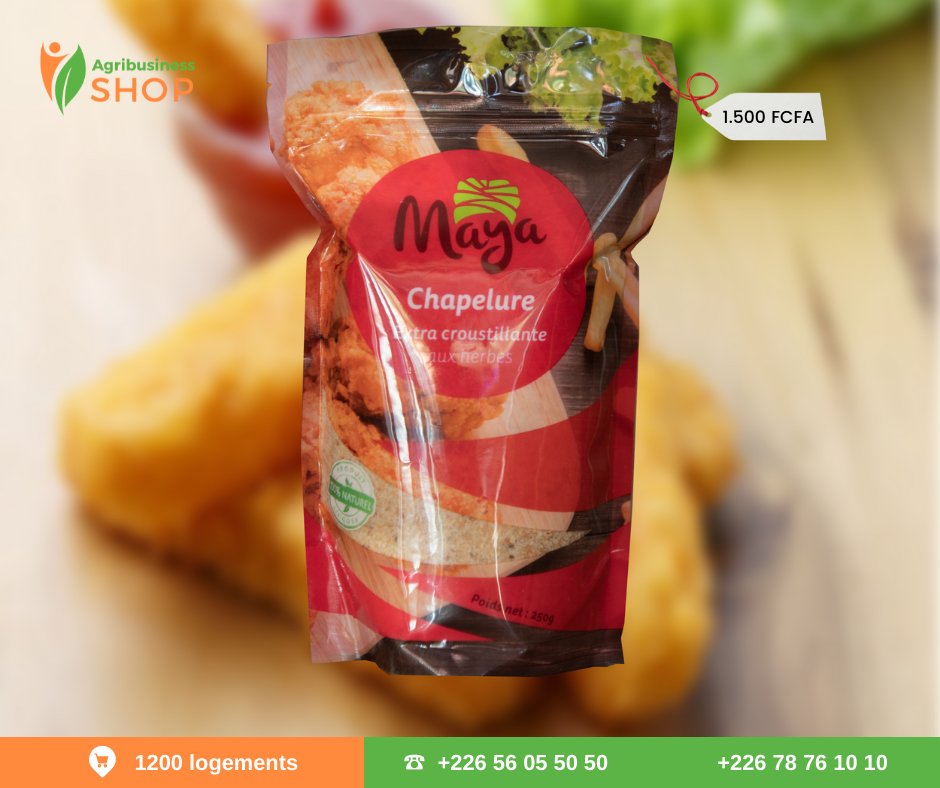 AgribizShop's tweet photo. Plus de soucis pour paner vos aliments  !

De la #chapelure aux herbes pour tous les goûts disponibles à #AgribusinessShop au prix de 1.500 FCFA.

#Lwili https://t.co/9UwaUA8U2f