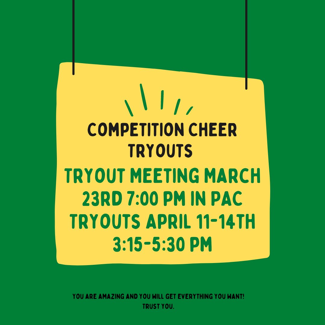 Tryouts are coming…