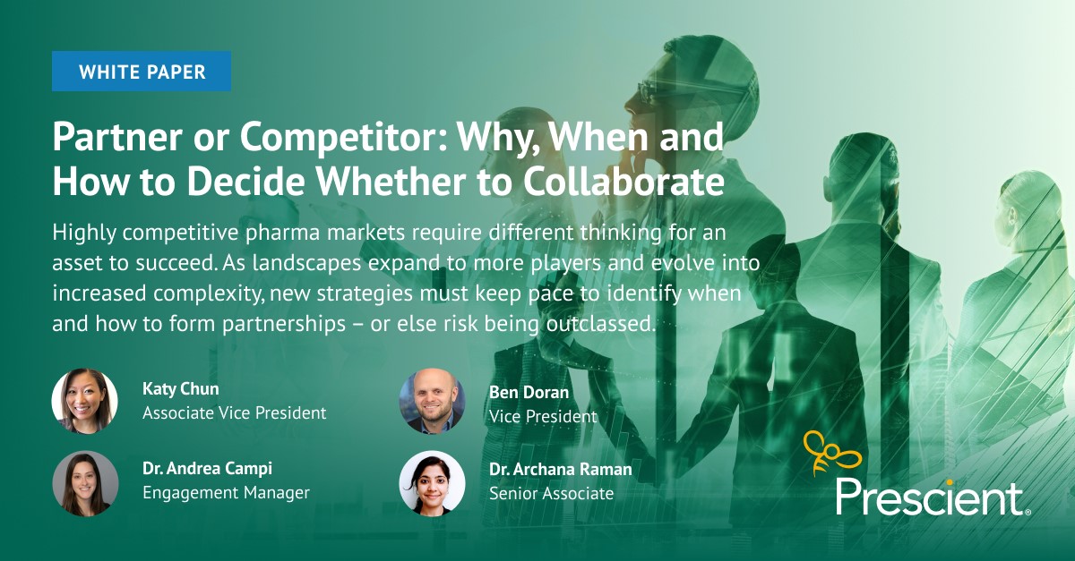Prescient_HG's tweet photo. In a complex #pharma marketplace, when should you join forces with your competitors? Our latest white paper looks at successful collaborations and asks the five questions to guide leaders to successful outcomes. Read more: https://t.co/pvDaQ0LlHT https://t.co/HHpfLn1zIx