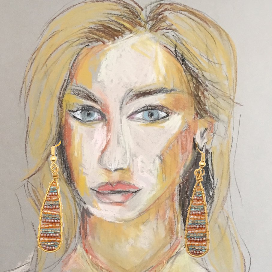 nbdunitz's tweet photo. My latest #portrait with @ShopDunitz earrings superimposed. Check out all of our #fairtrade designs at https://t.co/RpiiZVQZcb https://t.co/4YR4Zqk9x1