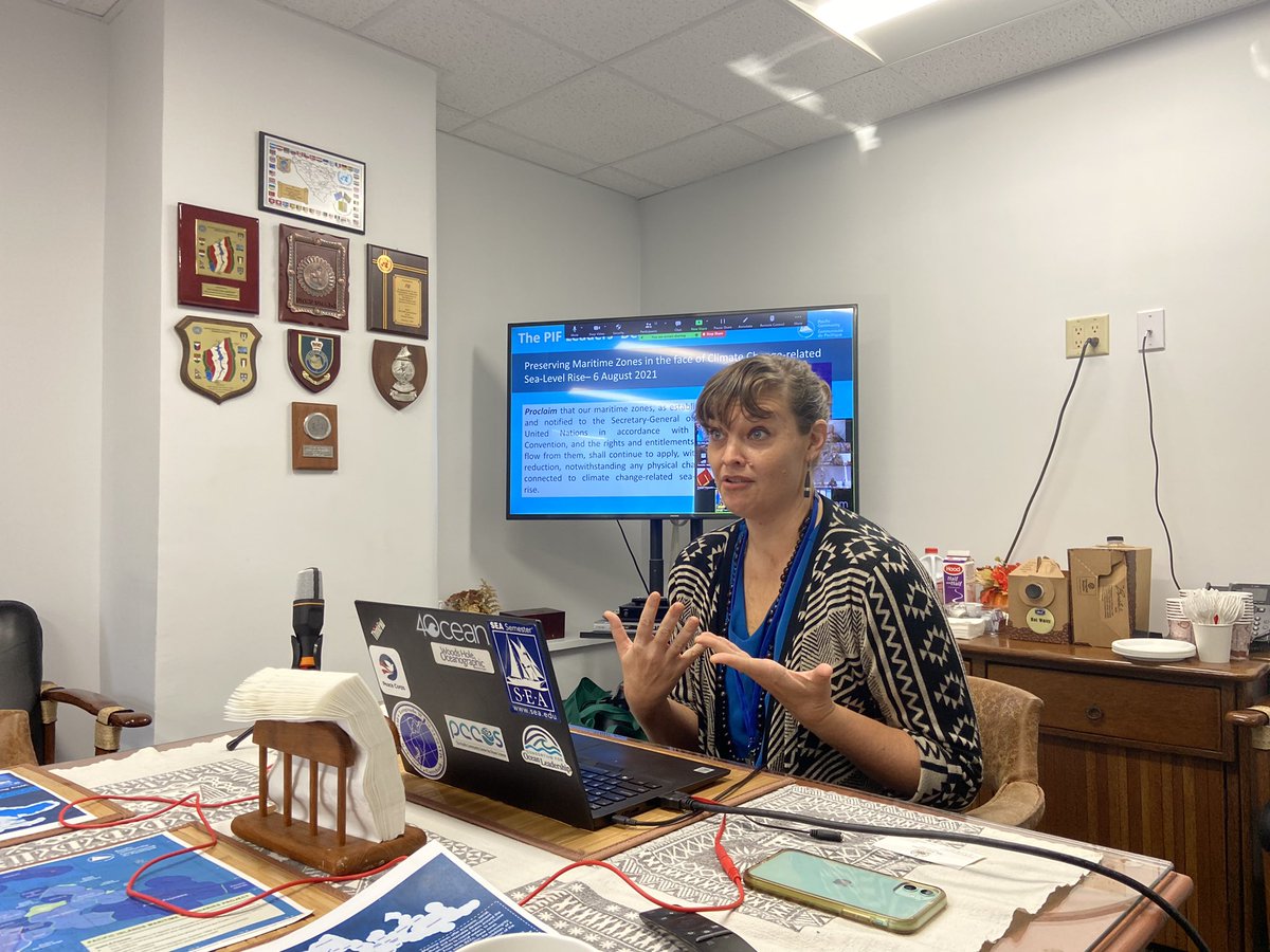 FijiMissionUN's tweet photo. An excellent briefing for #PIF members on #maritime boundaries from @mollypowerstora of @spc_cps at the @FijiMissionUN in NYC this morning - 2022 is shaping up as a big year for #oceans & the #BlueContinent! ๐๐ฌ #UNCLOS @ForumSEC #SDG14 https://t.co/H1QGvQiVcv