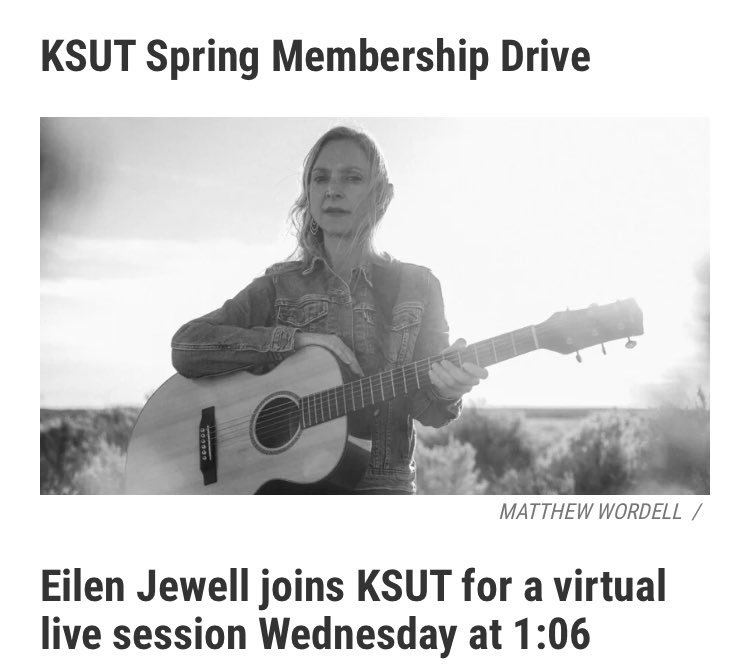 Eilen will be visiting with the fine folks at KSUT at 1:06pm (mtn) during their Pledge Drive (via zoom). She & the band will be performing at Pagosa Folk 'N Bluegrass Festival June 10th & 11th. - team Eilen @ksut @SigSoundsRec @mongrelmusicbkg ksut.org/2022-03-16/eil…