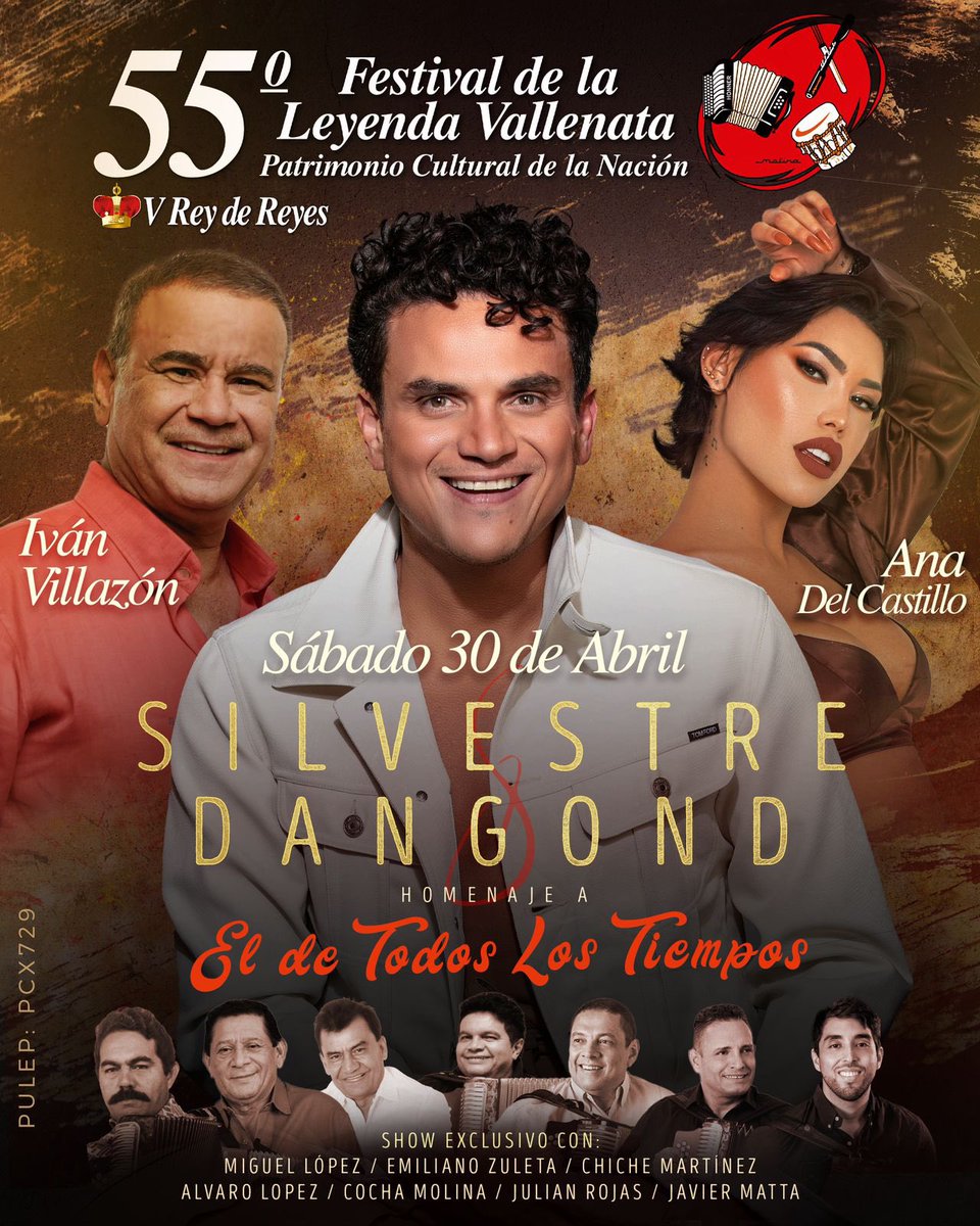 FESVALLENATO's tweet photo. A partir de este viernes 18 de marzo a las 10:00 am podrás adquirir tus entradas en @TuBoletaNews para presenciar la gran final Rey de Reyes del 55 Festival de la Leyenda Vallenata, homenaje a #JorgeOñateLaLeyenda y disfrutar de los espectáculos musicales. https://t.co/9GHzuypyH0