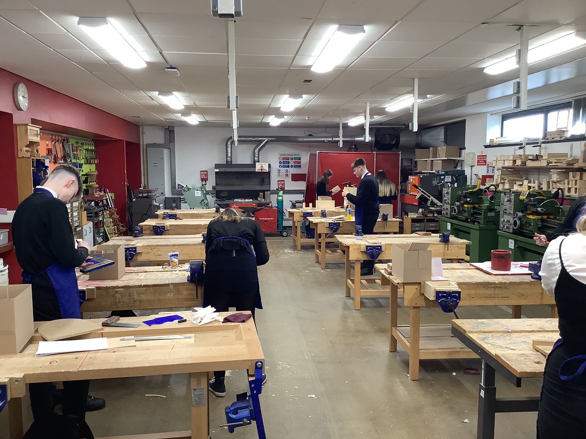 S4 Design and Manufacture pupils staying in late to work on their assignments 🛠 well done guys!