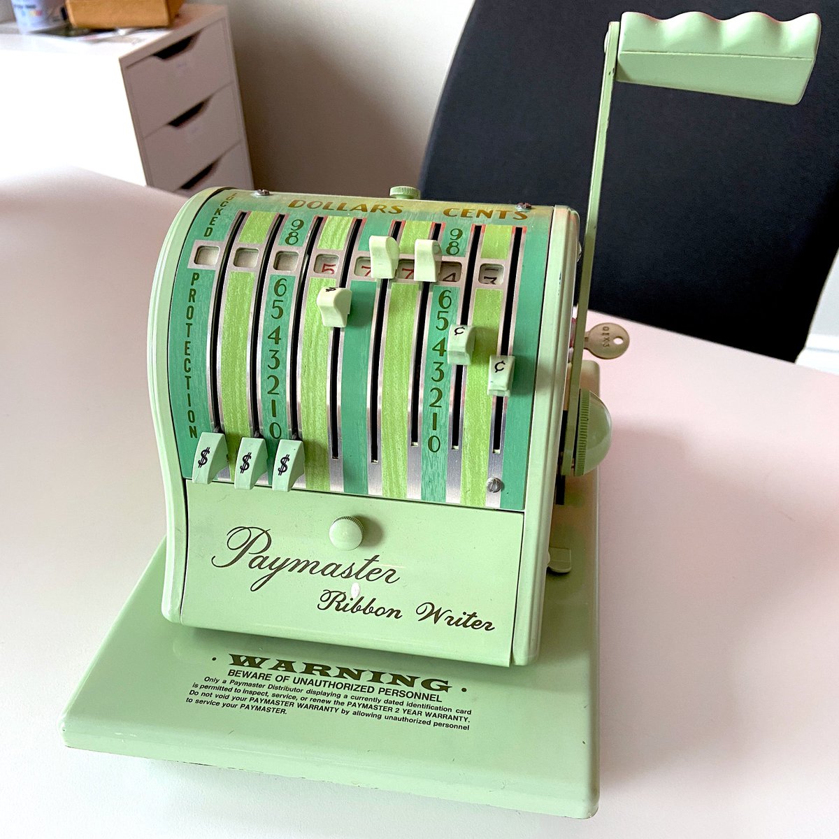 Our old fashioned green machine for #StPatricksDay #OfficeThings #PrintPanther ☘️💚