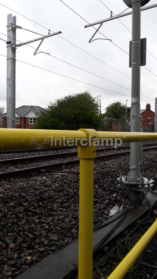 Interclamp's tweet photo. GRP handrail installed alongside this rail track for personnel safety, constructed using Interclamp GRP Fittings. ๐
View the project image gallery ๐ https://t.co/CbUrvipg3M
#Interclamp #handrails #grp #keyclamp #pipeclamp #electricalsafety #workplacesafety #rail #railsafety https://t.co/pEHsCugu3o