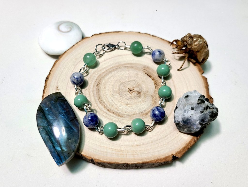 Hand-linked crystal gemstone bracelets available now. 🔮🖤 Link below.