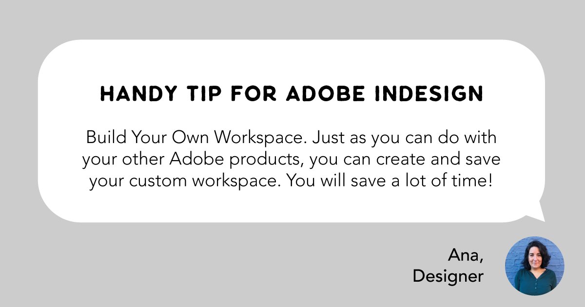 Workshop_MCR's tweet photo. Ana, our designer, gives a great tip for Adobe indesign! Which is yours? #AdobeTips #adobe https://t.co/HAHsMnHOSy