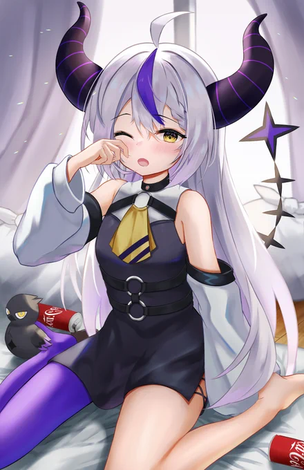 おはようかんぶ～、おなかすいたー#ラプラス・ダークネス #laplus_artdesu 