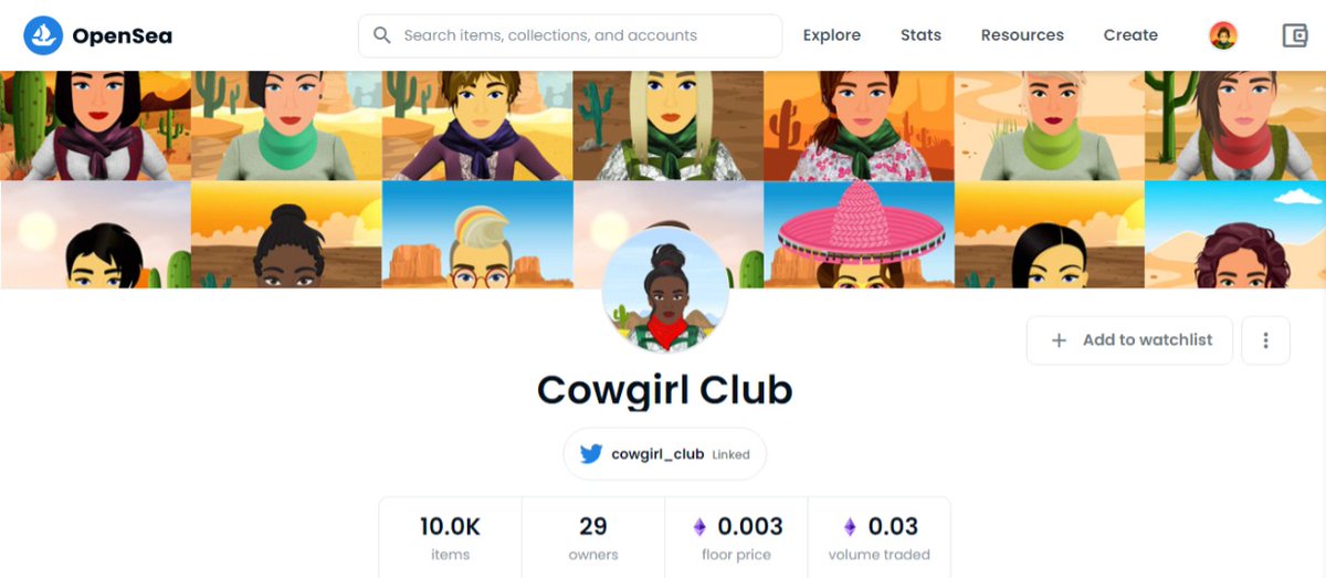 cowgirl_club's tweet photo. Cowgirl Floor Price is now 0.003 
Buy cowgirls and support for Rett Syndrome Research Program @opensea
Buy: https://t.co/tJI3FAXJx0
#rettsyndrome #women #WomenInNFTs  #NFTshill #NFTCommunity #NFTcollections #nfts #NFTartwork  #NFTartists  #OpenSeaNFT #PolygonNFT #rare https://t.co/7qfiJ7vqww