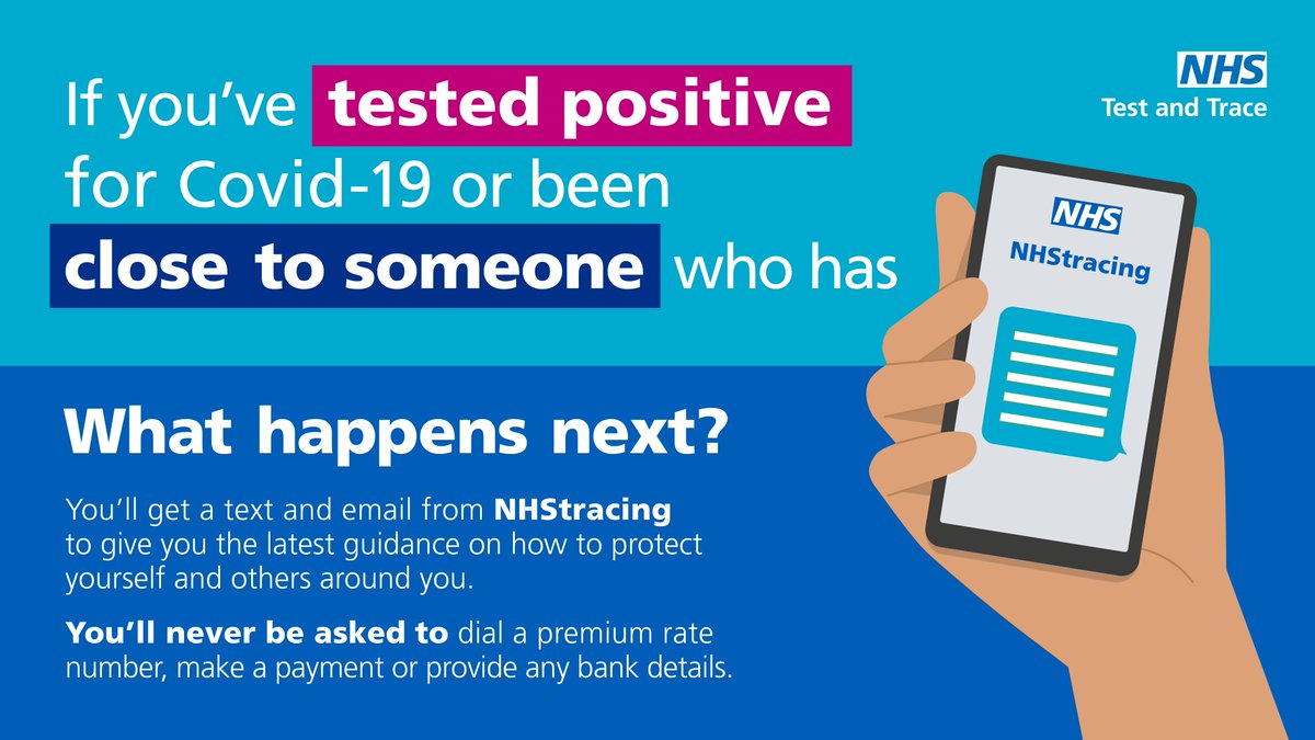 Department of Health and Social Care (@dhscgovuk) on Twitter photo ⚠️ SCAM ALERT
If you are a close contact of someone with COVID-19, the NHS will not ask for payment or card details for you to book a test.
You can report suspicious emails to report@phishing.gov.uk or by forwarding texts for free to 7726. ⚠️ SCAM ALERT
If you are a close contact of someone with COVID-19, the NHS will not ask for payment or card details for you to book a test.
You can report suspicious emails to report@phishing.gov.uk or by forwarding texts for free to 7726.